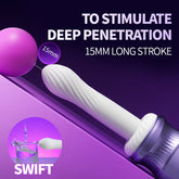 Consolador vibrador con calefacción Pure Moon 7, control por aplicación y punto G